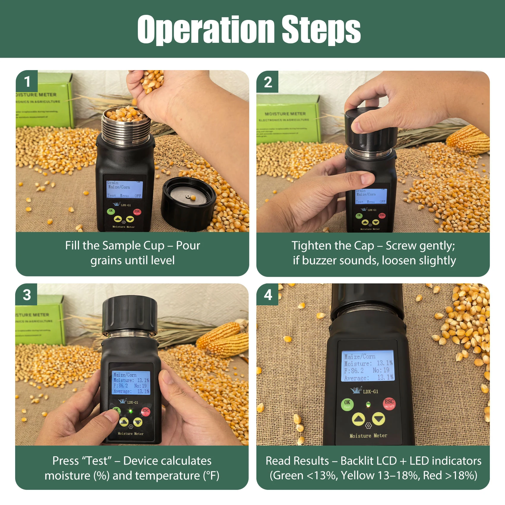 Grain Moisture Meter view 3
